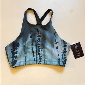 NWT Onzie Teal and Black Sports Bra